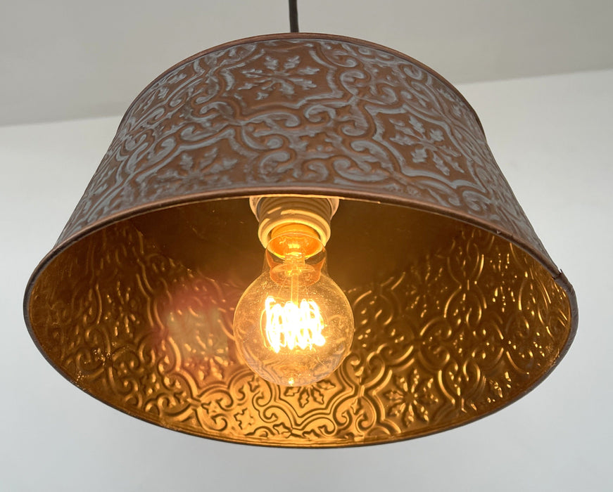 Ornate Copper Pendant Light Fixture - Sweatfully