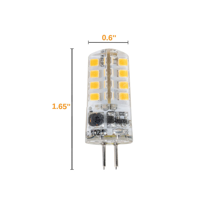 Gardenreet G4 LED Bulbs JC Bi-Pin Base Light Bulbs 3W AC/DC 12V 20W-30W T3 Halogen Bulb Replacement Landscape Bulbs(2700/3000/4000/5000K) - Sweatfully