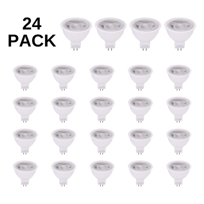 Gardenreet 5W MR16 LED Bulb, AC/DC 12V Low Voltage, GU5.3 Bi-Pin Base, 450 Lumens 35W Halogen Equivalent, 45 Degree Spot night light bulb for Outdoor Soptlight, Well Light, Downlight(2700/4000/5000K) - Sweatfully
