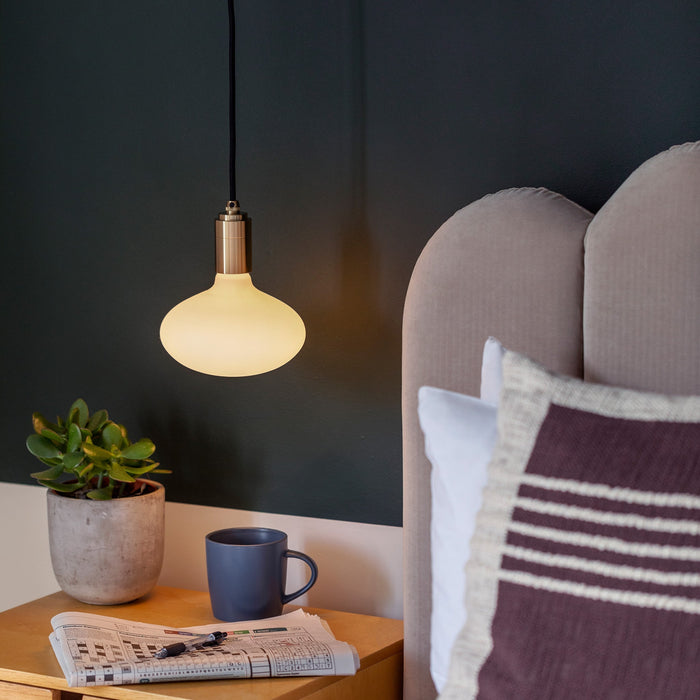 Oval Dim to Warm Pendant Light in Brass - Sweatfully