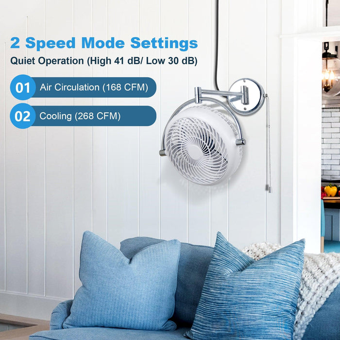 13" Industrial Bathroom Ceiling Fan with Pull Chain - Sweatfully