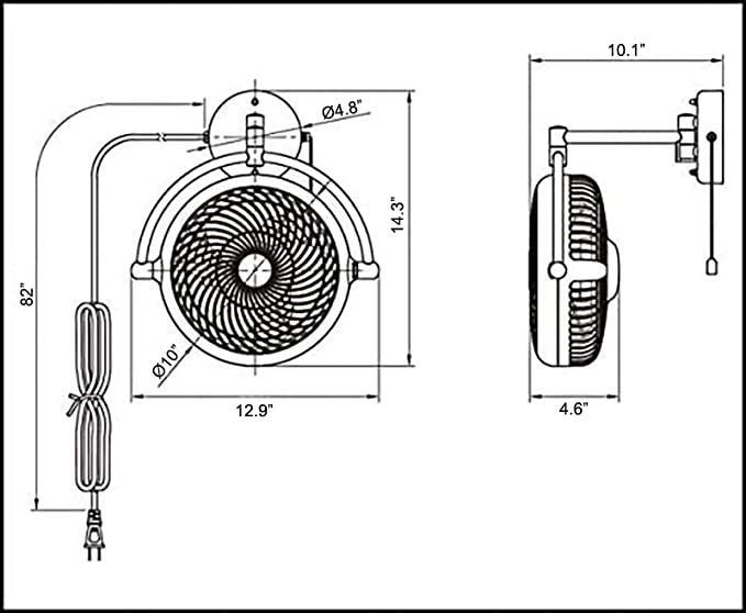 13" Industrial Bathroom Ceiling Fan with Pull Chain - Sweatfully