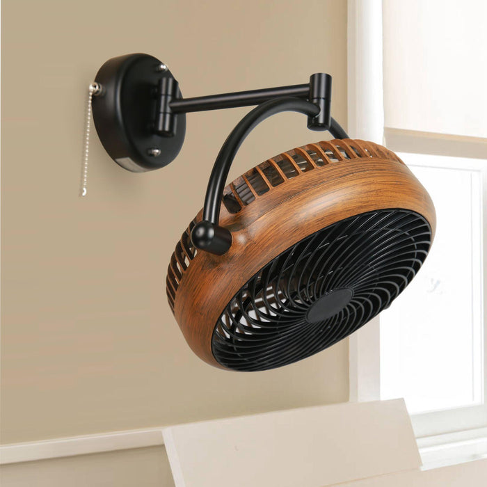 13" Industrial Bathroom Ceiling Fan with Pull Chain - Sweatfully