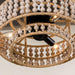 Farmhouse 3-Light Wood Beaded Flush Mount Ceiling Lights - Sweatfully