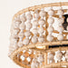 Farmhouse 3-Light Wood Beaded Flush Mount Ceiling Lights - Sweatfully