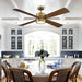 52" Bucholz Industrial Ceiling Fan with Dimmable LED Light - Sweatfully