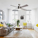 52" Bucholz Industrial Ceiling Fan with Dimmable LED Light - Sweatfully