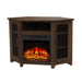 45" Corner Electric Fireplace TV Stands Console Table with 2 Metal Mesh Doors - Sweatfully