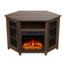45" Corner Electric Fireplace TV Stands Console Table with 2 Metal Mesh Doors - Sweatfully