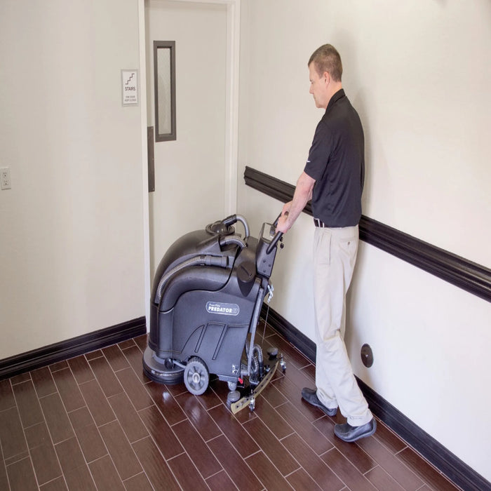 Powr-Flite Predator 17" Walk-Behind Automatic Floor Scrubber - Sweatfully