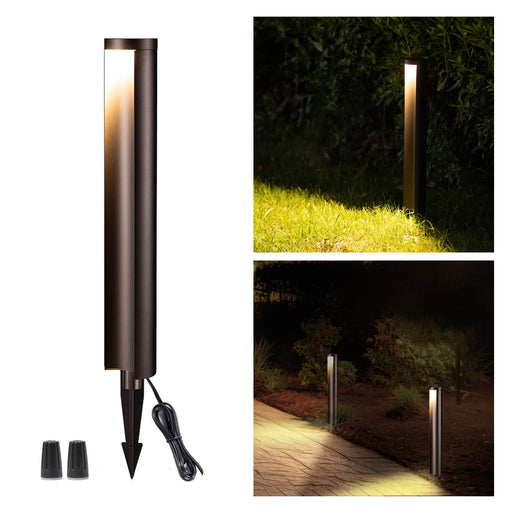 Gardenreet Low Voltage Path Lights, Aluminum Outdoor Wired Decorative Integrated LED Garden Lights with Unique Lighting Effect, 5W 200LM 2700K Warm White IP65 Waterproof Yard Lights for Backyard Patio Sidewalk (9404) - Sweatfully