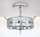 Petite Galvanized Strapped Metal Ceiling Light - Sweatfully