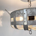 Petite Galvanized Strapped Metal Ceiling Light - Sweatfully