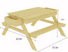 Mojave Outdoor Picnic & Sand Table Playset | 2-in-1 Wooden Activity Table for Kids - Sweatfully
