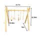Lilac Wooden Baby Gym | Montessori Infant Play Gym with Hanging Toys - Sweatfully