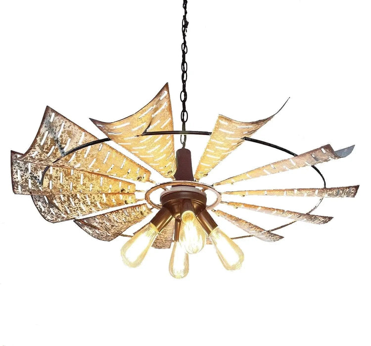 Windmill Chandelier Farmhouse Lighting Fixture - Sweatfully