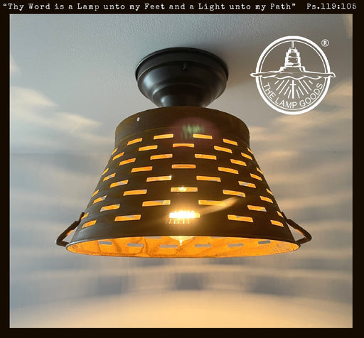 Pierced Barn Metal Farmhouse Ceiling Light - Sweatfully