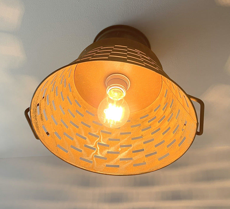 Pierced Barn Metal Farmhouse Ceiling Light - Sweatfully