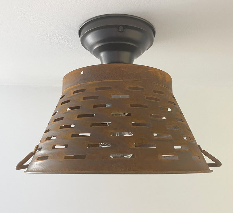 Pierced Barn Metal Farmhouse Ceiling Light - Sweatfully