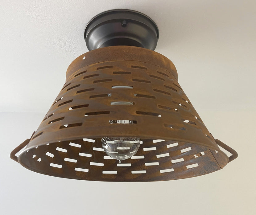 Pierced Barn Metal Farmhouse Ceiling Light - Sweatfully