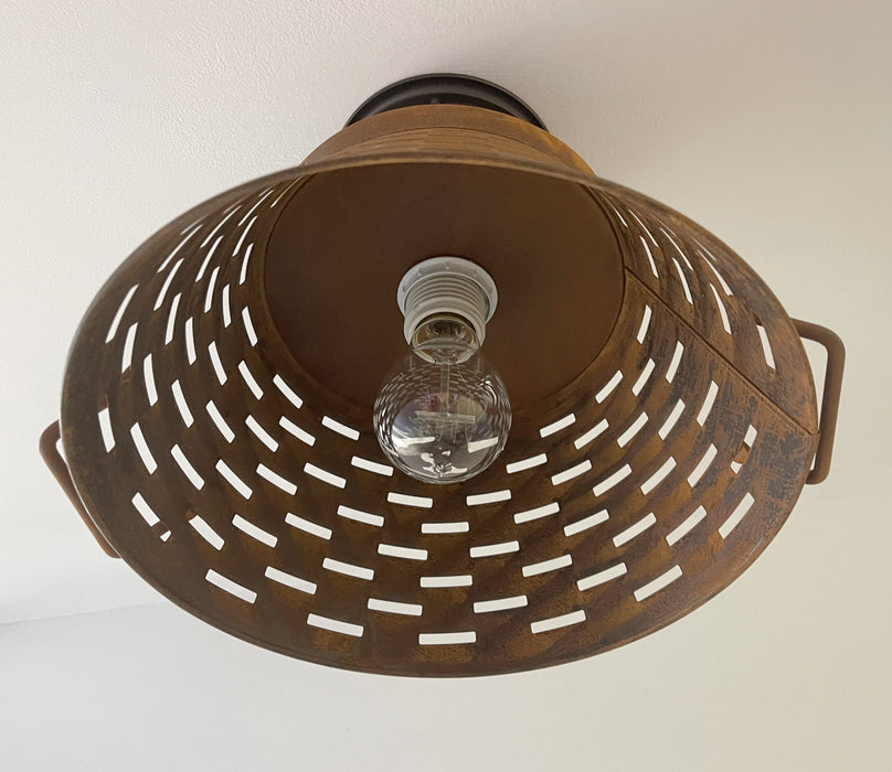 Pierced Barn Metal Farmhouse Ceiling Light - Sweatfully