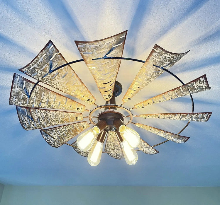 Windmill Light Fixture Farmhouse Ceiling Flush Mount - Sweatfully