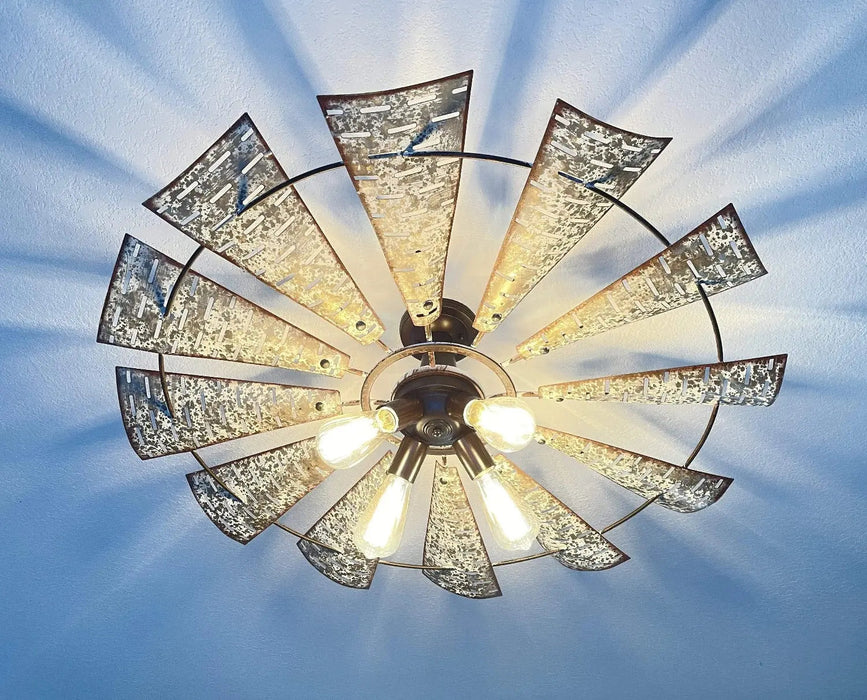 Windmill Light Fixture Farmhouse Ceiling Flush Mount - Sweatfully