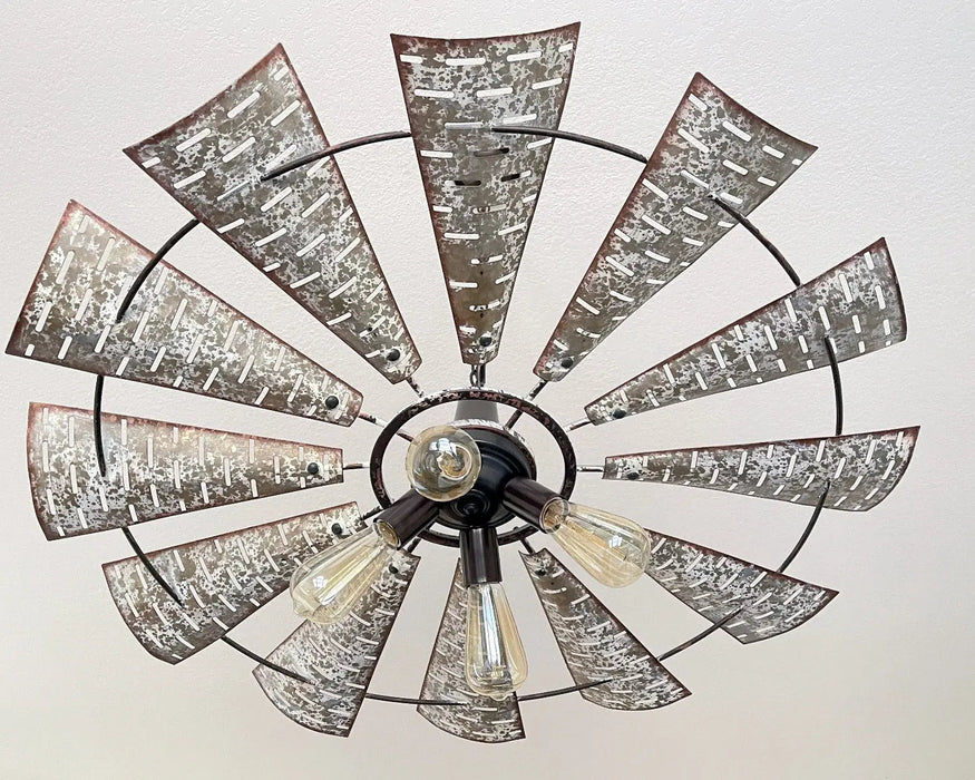 Windmill Chandelier Farmhouse Lighting Fixture - Sweatfully