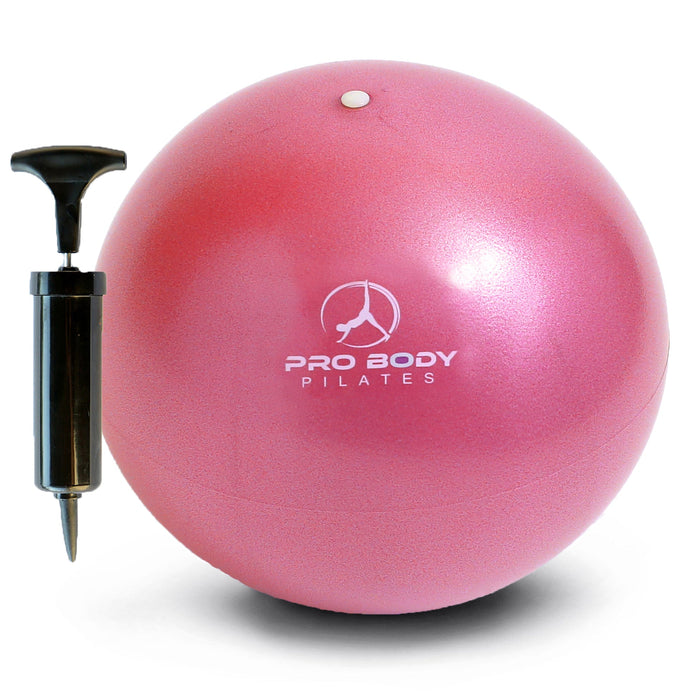 9 Inch Small Exercise Ball for Stability, Barre, Pilates, Yoga, and Balance (with Pump) - Sweatfully
