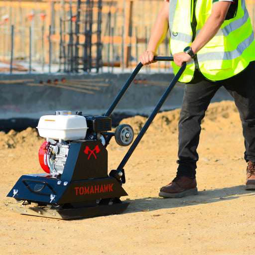 5.5 HP Honda Vibratory Plate Compactor Tamper for Ground, Gravel, Dirt, Asphalt, Compaction - Sweatfully
