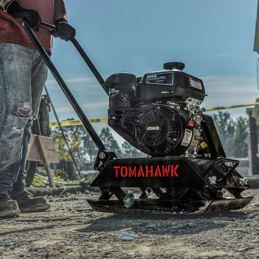 Vibratory Plate Compactor Tamper with Kohler Engine for Dirt Gravel Soil Compaction - Sweatfully