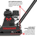 Vibratory Plate Compactor Tamper with Kohler Engine for Dirt Gravel Soil Compaction - Sweatfully