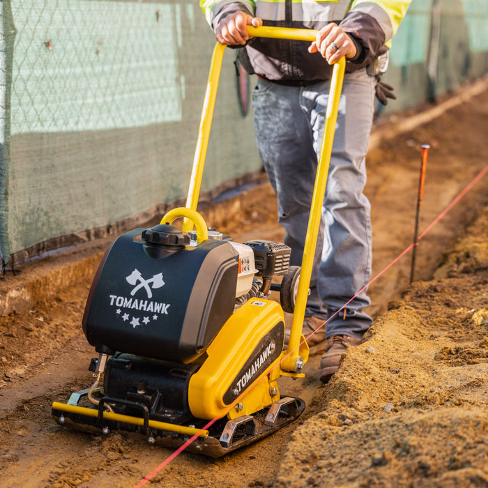 5.5 HP Honda Vibratory Plate Compactor 23x17" for Soil Asphalt Paver Compaction - Sweatfully