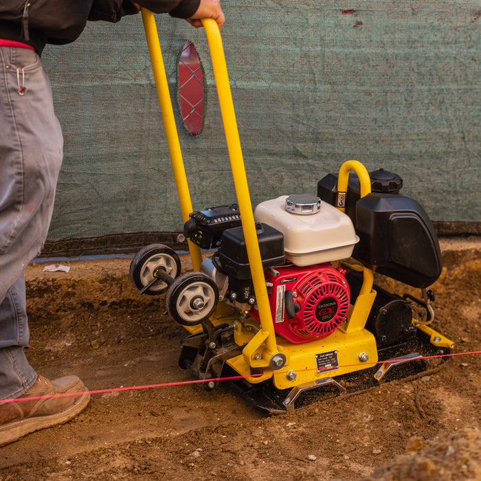 5.5 HP Honda Vibratory Plate Compactor 23x17" for Soil Asphalt Paver Compaction - Sweatfully