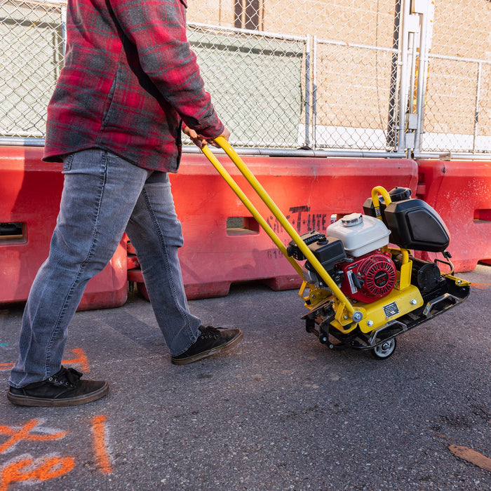 5.5 HP Honda Vibratory Plate Compactor 23x17" for Soil Asphalt Paver Compaction - Sweatfully