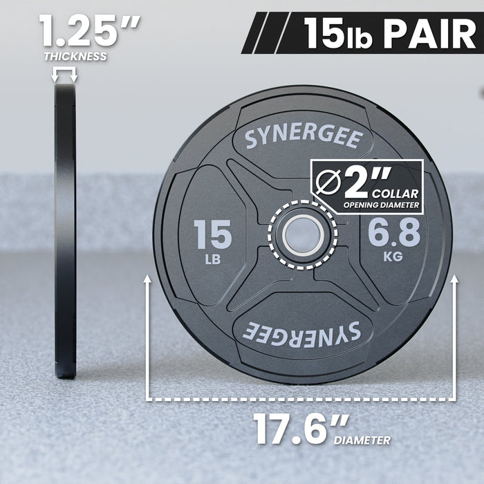 Synergee EZ Grip Bumper Plates - Sweatfully