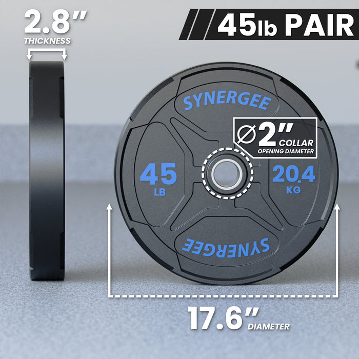 Synergee EZ Grip Bumper Plates - Sweatfully