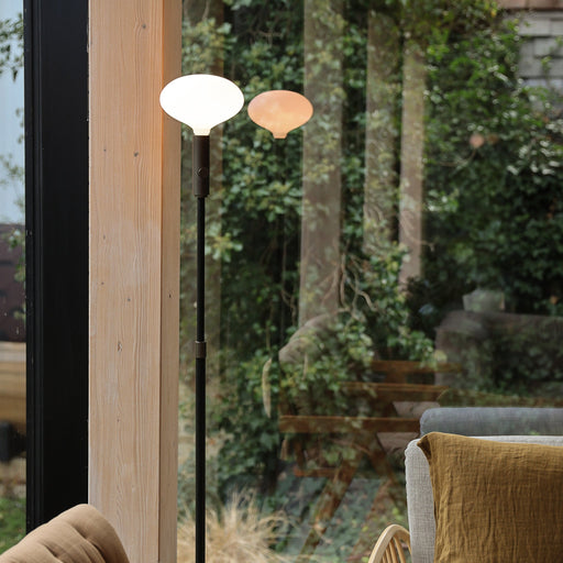 Poise Adjustable Floor Lamp in Graphite + Oval II - Sweatfully