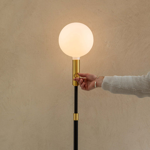 Poise Adjustable Floor Lamp in Brass - Sweatfully