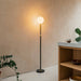 Poise Adjustable Floor Lamp in Brass + Sphere V - Sweatfully