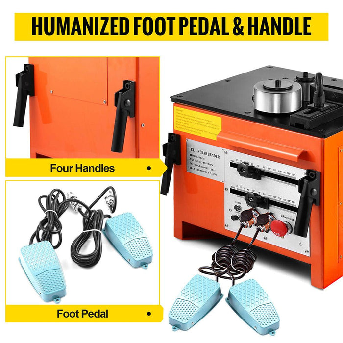 Portable Electric 1 Inch Rebar Metal Conduit Pipe Tube Bender W/ Foot Switch (96712584) - Sweatfully