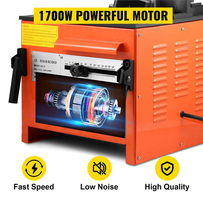 Portable Electric 1 Inch Rebar Metal Conduit Pipe Tube Bender W/ Foot Switch (96712584) - Sweatfully