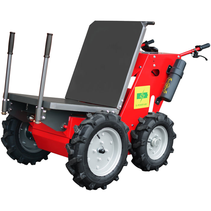 Flat Bed Skid Platform Attachment for TBUGGY300e Power Buggy - Sweatfully