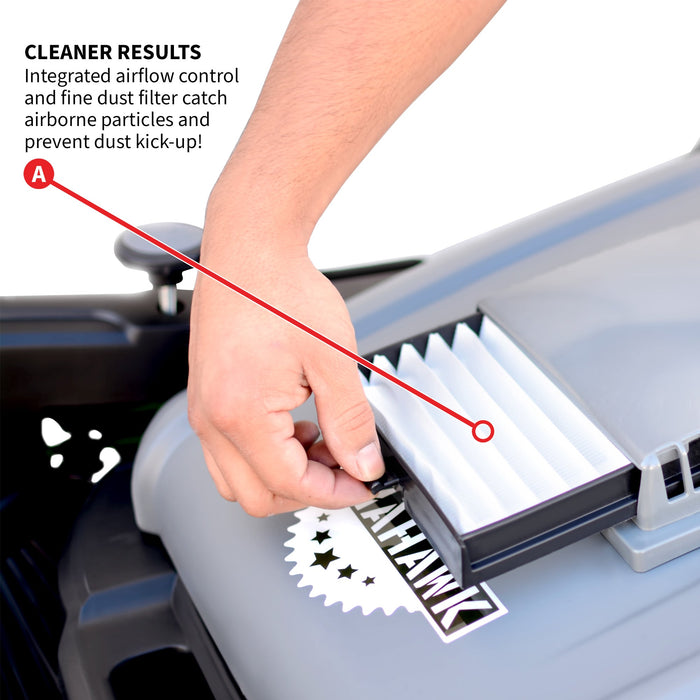 Commercial 38" Push Sweeper with Triple Power Brooms - Sweatfully