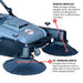 Commercial 38" Push Sweeper with Triple Power Brooms - Sweatfully
