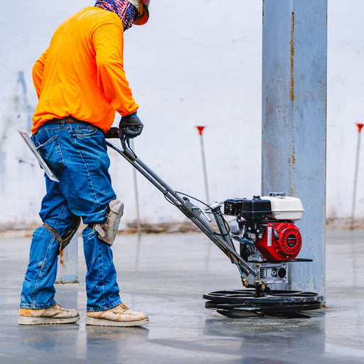 24" Concrete Power Trowel Edger 5.5HP Honda Float Pan Blade Screed Finishing Tool - Sweatfully