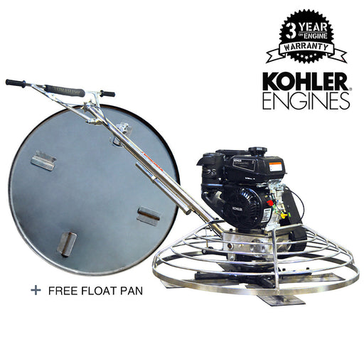 36" Concrete Power Trowel 6HP Kohler Float Pan Screed Edge Cement Finishing Tool - Sweatfully