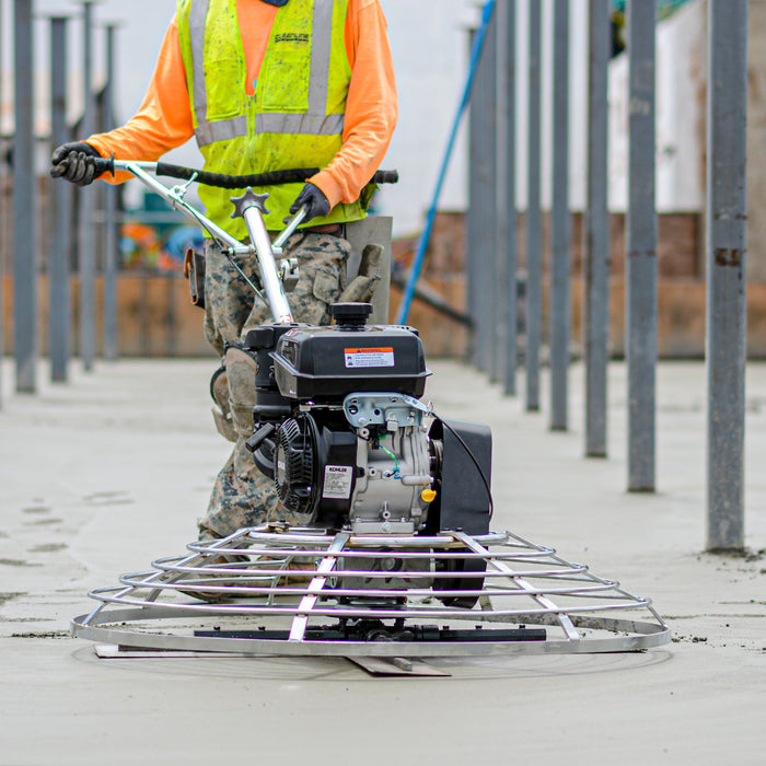 46" Concrete Power Trowel 14HP Kohler Float Pan Screed Edge Cement Finishing Tool - Sweatfully