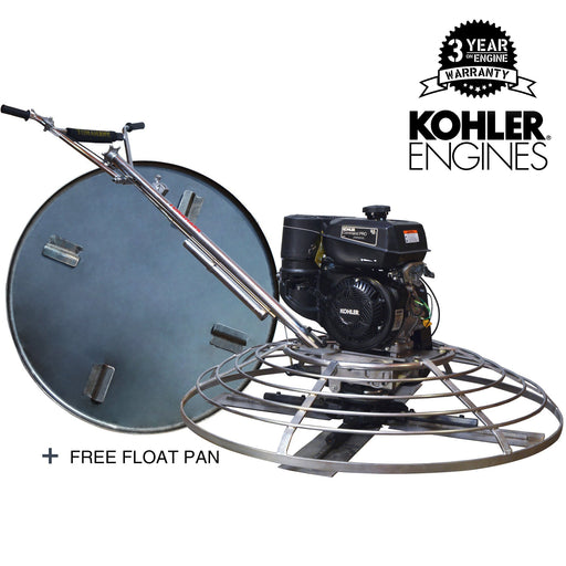 46" Concrete Power Trowel 14HP Kohler Float Pan Screed Edge Cement Finishing Tool - Sweatfully