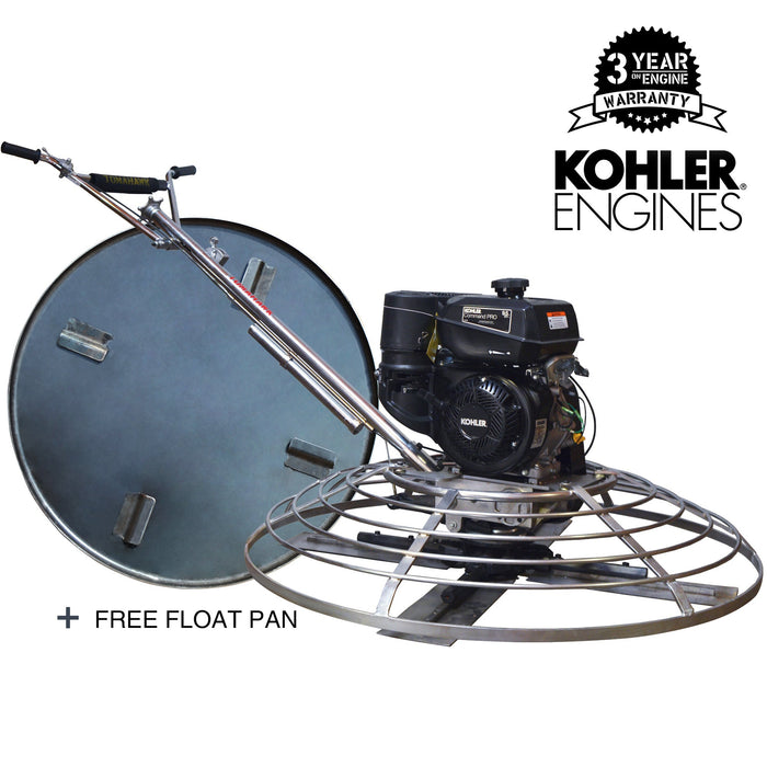 46" Concrete Power Trowel 14HP Kohler Float Pan Screed Edge Cement Finishing Tool - Sweatfully
